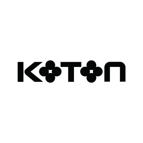 KOTON company logo with floral design elements.